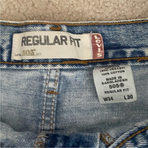 Vintage Acid Wash Cut-off Levi's 505 Sz 30 Denim Distressed Women Shorts - Picture 8 of 9